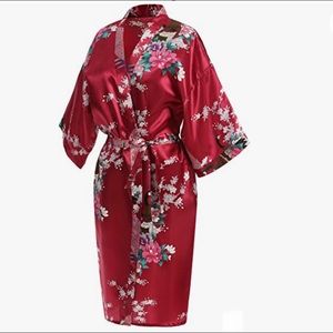 Peacock kimono robe